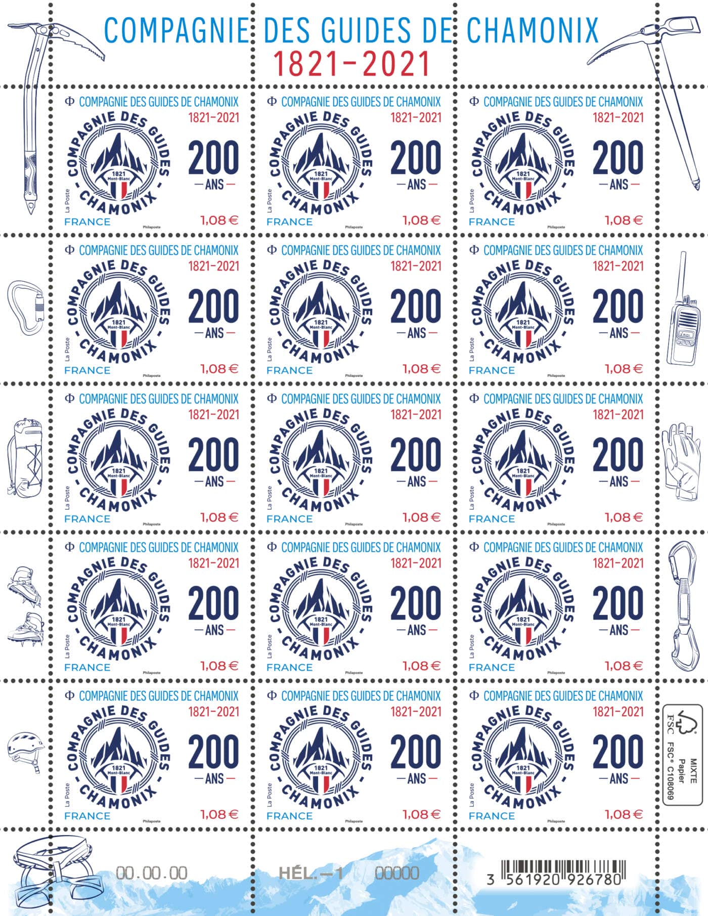 timbres compagnie des guides chamonix