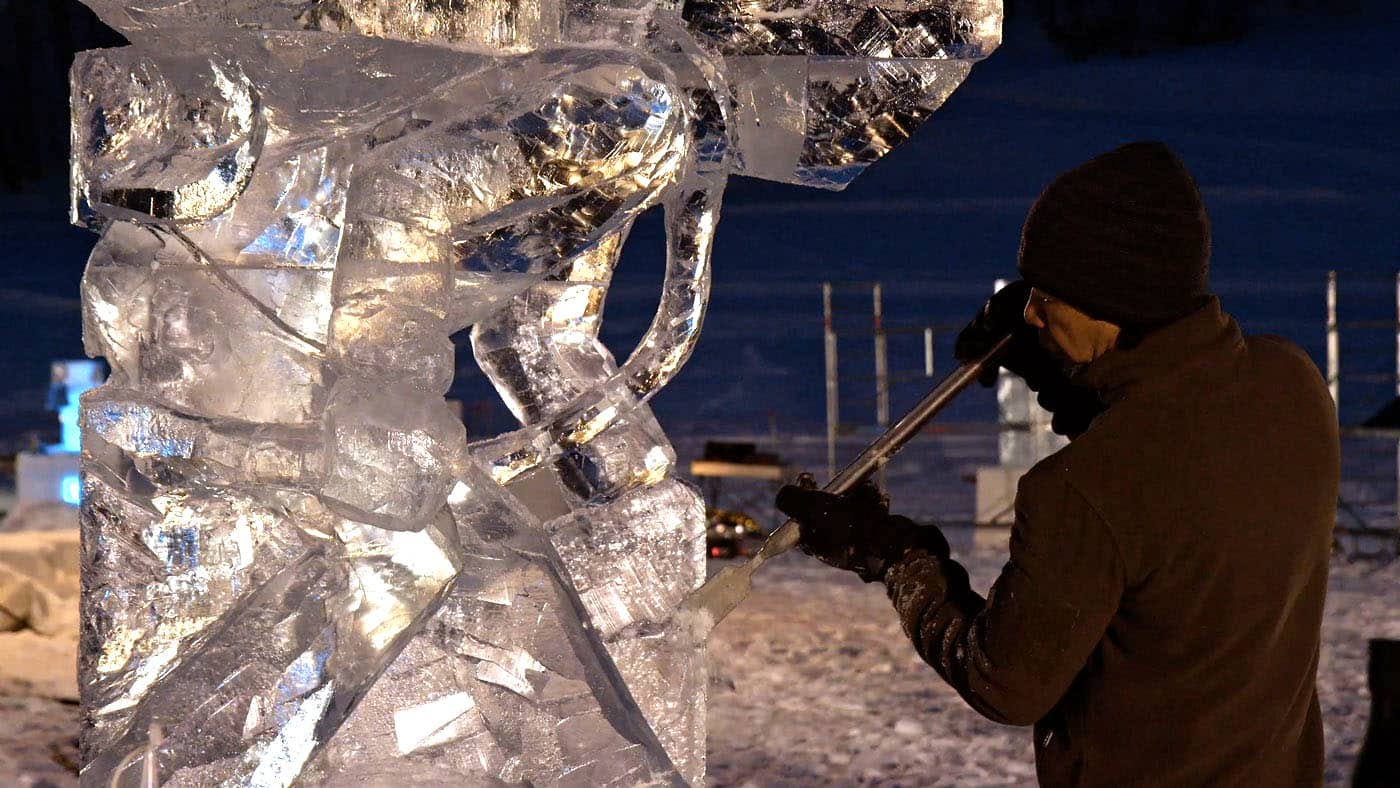 concours de sculptures sur glace de Valloire
