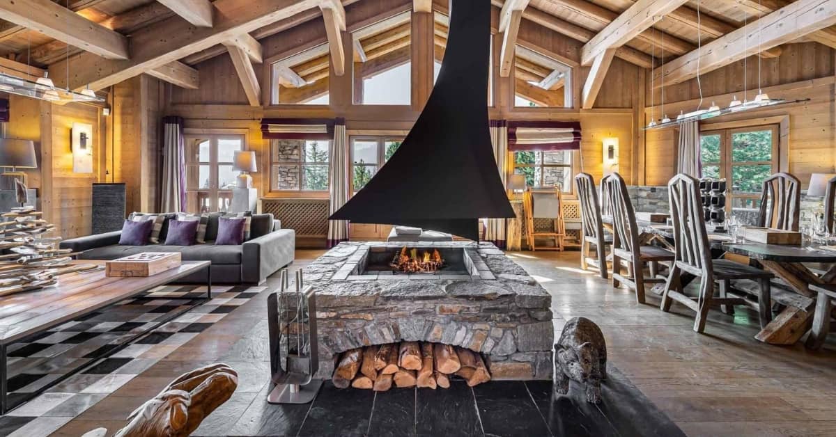 Int&eacute;rieur d'un chalet de luxe de Courchevel