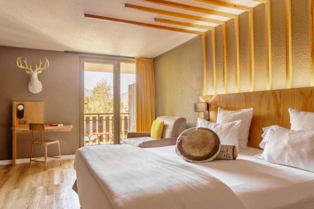 Chambre de l'h&ocirc;tel Les Aiglons