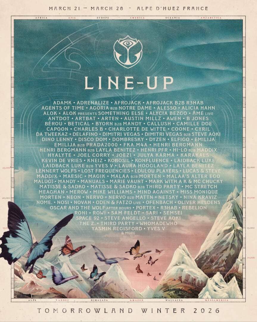 Line-up Tomorrowland Winter 2026
